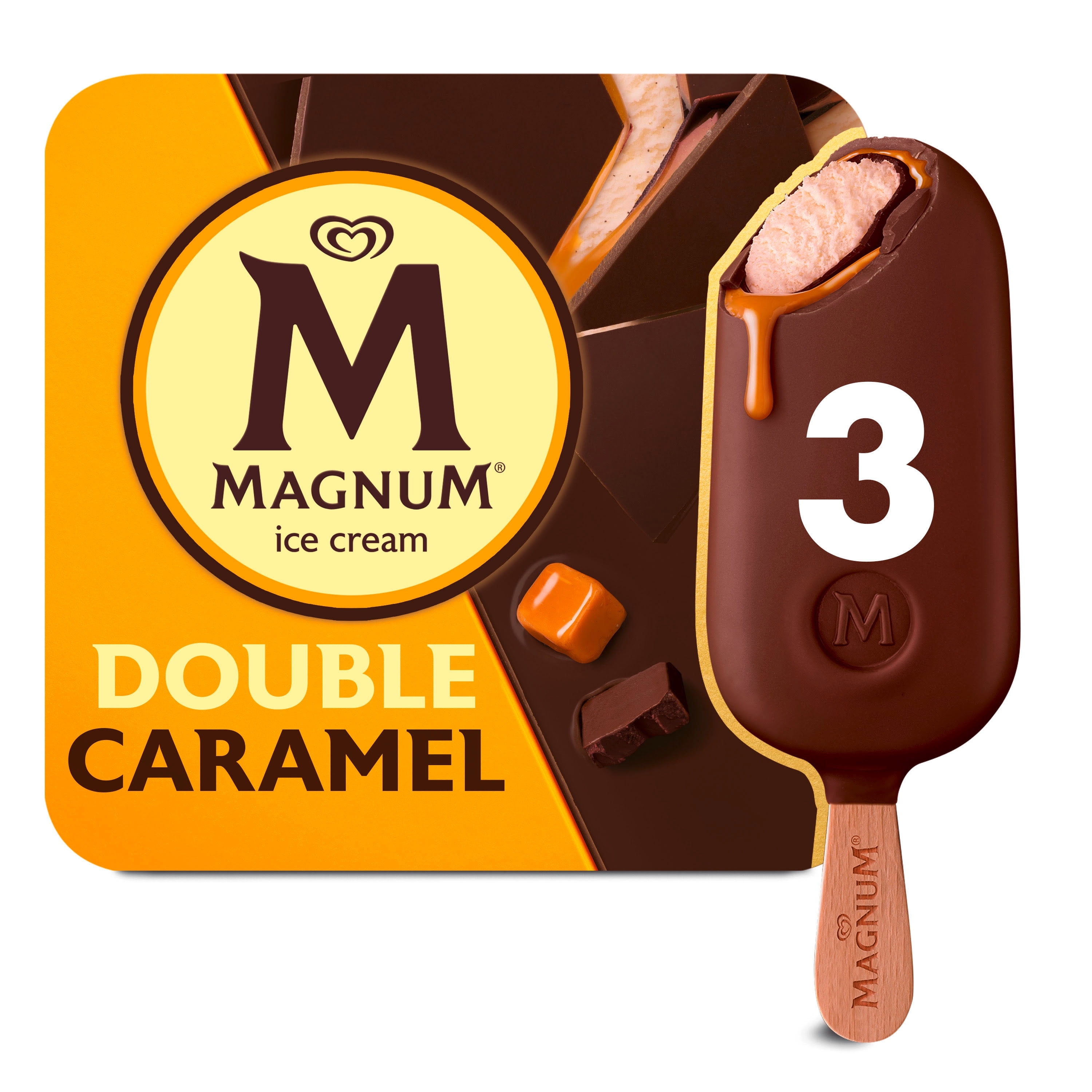 Magnum Ice Cream Bars Double Caramel 3 Bars - Walmart.com - Walmart.com