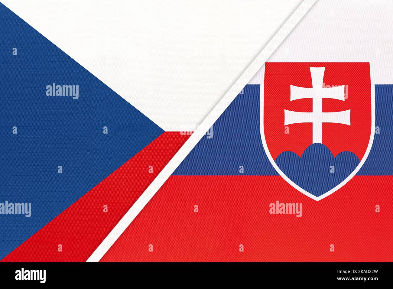 Czech Republic and Slovakia, symbol of country. Czechia vs Slovak