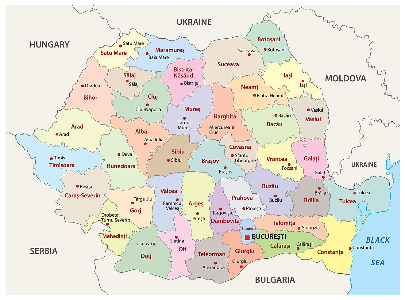 romania map Romania maps & facts