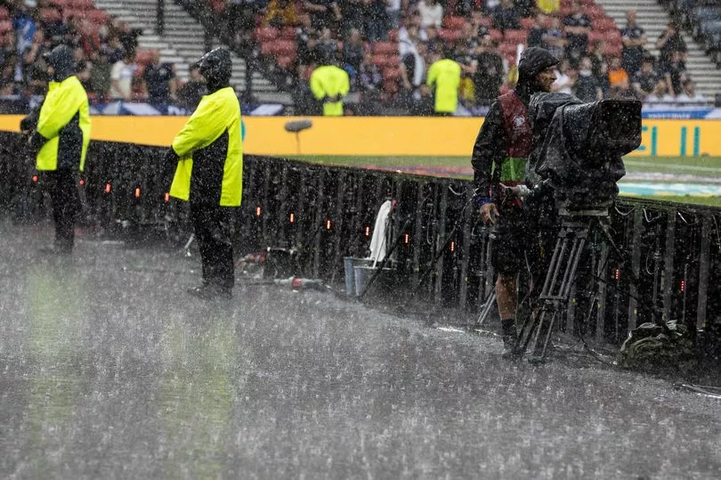 georgia v portugal score Scotland vs georgia suspended as first pitch inspection fails due to