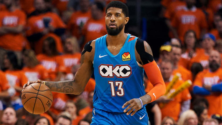 paul george trade Thunder oklahoma injury roster starting lineup okc signing committed